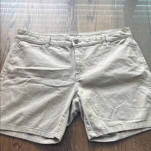 St. John's Bay Women's Flat Front Tan Shorts